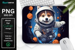 Cute Astronaunt Dog Mouse Pad Product Image 1