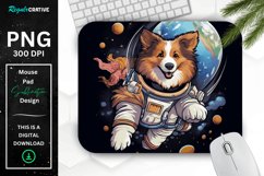 Cute Astronaunt Dog Mouse Pad Product Image 1