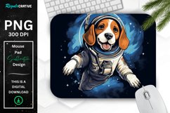 Cute Astronaut Dog Mouse Pad Product Image 1