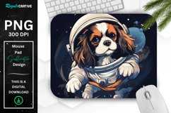 Cute Astronaut Dog Mouse Pad Product Image 1