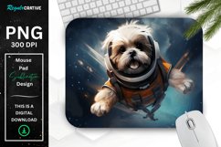 Cute Astronaut Dog Mouse Pad Product Image 1