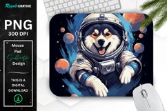 Cute Astronaunt Dog Mouse Pad Product Image 1