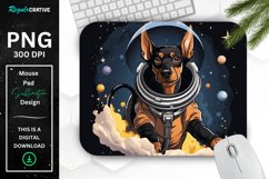 Cute Astronaunt Dog Mouse Pad Product Image 1