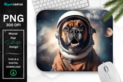 Cute Astronaut Dog Mouse Pad Product Image 1