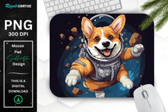 Cute Astronaut Dog Mouse Pad Product Image 1