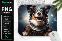 Cute Astronaut Dog Mouse Pad Product Image 1