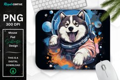 Cute Astronaunt Dog Mouse Pad Product Image 1