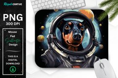 Cute Astronaunt Dog Mouse Pad Product Image 1