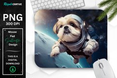 Cute Astronaut Dog Mouse Pad Product Image 1