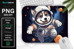 Cute Astronaunt Dog Mouse Pad Product Image 1