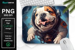 Cute Astronaunt Dog Mouse Pad Product Image 1