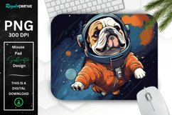 Cute Astronaunt Dog Mouse Pad Product Image 1