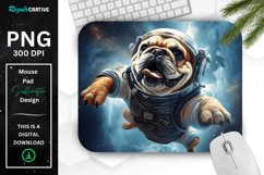 Cute Astronaunt Dog Mouse Pad Product Image 1