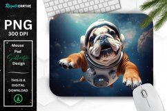 Cute Astronaunt Dog Mouse Pad Product Image 1