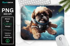 Cute Astronaut Dog Mouse Pad Product Image 1