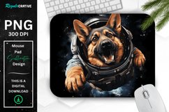 Cute Astronaunt Dog Mouse Pad Product Image 1