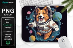 Cute Astronaunt Dog Mouse Pad Product Image 1