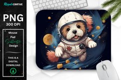 Cute Astronaunt Dog Mouse Pad Product Image 1