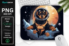 Cute Astronaunt Dog Mouse Pad Product Image 1