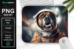 Cute Astronaut Dog Mouse Pad Product Image 1