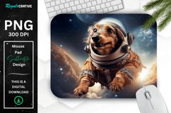 Cute Astronaunt Dog Mouse Pad Product Image 1