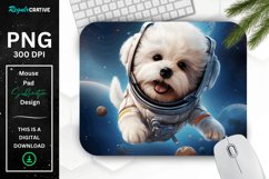 Cute Astronaut Dog Mouse Pad Product Image 1