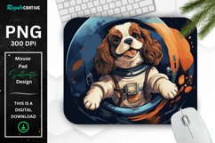 Cute Astronaut Dog Mouse Pad Product Image 1
