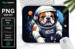 Cute Astronaunt Dog Mouse Pad Product Image 1