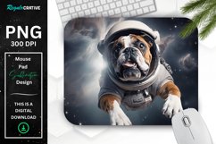 Cute Astronaut Dog Mouse Pad Product Image 1