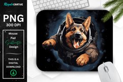 Cute Astronaunt Dog Mouse Pad Product Image 1