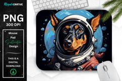 Cute Astronaunt Dog Mouse Pad Product Image 1