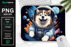 Cute Astronaunt Dog Mouse Pad Product Image 1