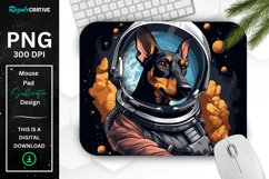 Cute Astronaunt Dog Mouse Pad Product Image 1