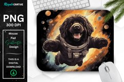 Cute Astronaut Dog Mouse Pad Product Image 1