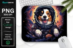 Cute Astronaut Dog Mouse Pad Product Image 1