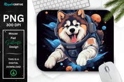 Cute Astronaunt Dog Mouse Pad Product Image 1