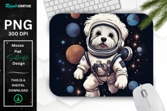 Cute Astronaunt Dog Mouse Pad Product Image 1