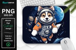 Cute Astronaunt Dog Mouse Pad Product Image 1