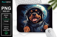 Cute Astronaut Dog Mouse Pad Product Image 1