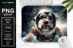 Cute Astronaut Dog Mouse Pad Product Image 1