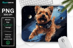 Cute Astronaunt Dog Mouse Pad Product Image 1