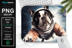 Cute Astronaut Dog Mouse Pad Product Image 1