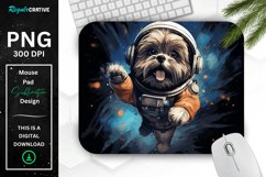Cute Astronaut Dog Mouse Pad Product Image 1