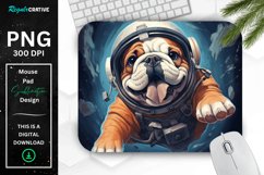 Cute Astronaunt Dog Mouse Pad Product Image 1