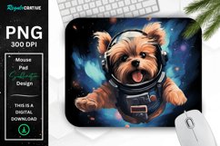 Cute Astronaut Dog Mouse Pad Product Image 1
