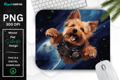 Cute Astronaunt Dog Mouse Pad Product Image 1