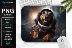 Cute Astronaunt Dog Mouse Pad Product Image 1