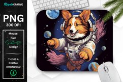 Cute Astronaunt Dog Mouse Pad Product Image 1