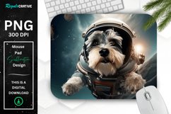 Cute Astronaut Dog Mouse Pad Product Image 1