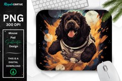 Cute Astronaut Dog Mouse Pad Product Image 1
